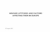 WELFARE ATTITUDES AND FACTORS AFFECTING THEM IN …€¦ · WELFARE ATTITUDES AND FACTORS AFFECTING THEM IN EUROPE Olga Gryaznova 25 August,2011 ISRAS, NRU-HSE, Moscow. Which factors