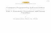 Computer Programming in Excel (VBA) Part 3: Functions ...s3.amazonaws.com/suncam/docs/177.pdf · A SunCam online continuing education course. Computer Programming in Excel (VBA) Part