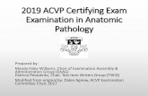 2019 ACVP Certifying Exam Examination in Anatomic Pathology€¦ · •100 multiple choice questions •50-70% gross images •20-50% microscopic images, which can include histopathology,