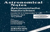 Astronomical Notes Astronomical Notes€¦ · Notes Astronomische Nachrichten Founded by H. C. Schumacher in 1821 Volume 327 10 2006 Editors: K. G. Strassmeier (Potsdam/Editor-in-Chief)