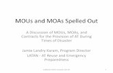 MOUs and MOAs Spelled Out - pioc.gatech.edu€¦ · to the why and reason for the MOA. For the example MOU template (found in PIO’s Knowledge Base), I feel that the Background and