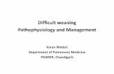 Difficult weaning Pth h ilPathophysiology and MtM Difficult weaning Pth h ilPathophysiology and MtManagement