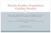 Florida Panther Population Viability Models€¦ · PVAs performed for 11 species including Florida panther ... Variants: varying density dependence, varying levels of habitat loss,