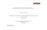Revitalising industrial relations: making the most of the ... · Revitalising industrial relations: making the most of the “institutional turn” Keith Sisson . WARWICK PAPERS IN