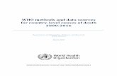 WHO methods and data sources for country-level causes of ...€¦ · WHO methods and data sources for country-level causes of death 2000-2016 Department of Information, Evidence and