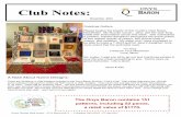 Club Notes - Sweet Dreams Quilt Studio · a retail value of $1770. Greetings Quilters, Please forgive the brevity of this month’s Club Notes Newsletter. My favorite cousin , Jane,