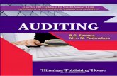 AUDITING - himpub.com · Outstanding Assets and Liabilities 145. UNIT – V. VERIFICATION AND VALUATION OF ASSETS 153 - 210 Verification 154 Auditor’s Position as Regards Valuation