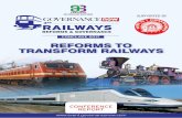 RefoRms to tRansfoRm Railways - Governance No€¦ · Dr Narendra Karmarkar Ex Professor, TIFR, Expert in Super Computing and Member of Advisory Council, IT Vision for Indian Railways