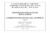 LONGHORN ARMY AMMUNITION PLANT KARNACK, TEXAS ...longhorn-engage.s3. Volume 6 of 19.pdf¢  LONGHORN ARMY