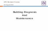 Building Diagnosis And Maintenance - HKIS · Building Diagnosis—Condition Survey Surveyors Responsibilities Duty of care (reasonable care to avoid acts or omissions) Reasonable