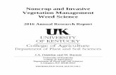 Noncrop and Invasive Vegetation Management Weed Science · Other personnel in the Weed Science group who also aided in this project in terms of labor, equipment, and ideas include