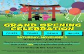 GRAND OPENING CELEBRATION€¦ · SATURDAY, NOVEMBER 2 10:00 AM - 2:00 PM Stop by anytime to tour our exciting Game Development Center! Build a video game, explore robotics, get a