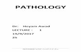 PATHOLOGY - JU Medicine€¦ · LECTURE 1 Introduction to pathology. Today’s lecture • Introduction aiming at: 1.Introducing you to the course. 2. What is pathology ? 3. What