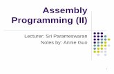 Assembly Programming (II)cs2121/LectureNotes/15s1/week2_notes.pdf · Assembly program structure Assembler directives Assembler expressions Macro Memory access Assembly process First