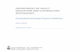 DEPARTMENT OF ADULT EDUCATION AND COUNSELLING PSYCHOLOGY€¦ · DEPARTMENT OF ADULT EDUCATION AND COUNSELLING PSYCHOLOGY Counselling Psychology Program Guidelines 2011-2012 Updated