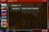 Chapter 19 Section 2 World War II Begins 19 Section 2.pdf · •On September 3, Britain and France declared war on Germany–starting World War II. •The Germans used a blitzkrieg,