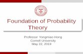 Foundation of Probability Theory€¦ · Foundation of Probability Theory Introduction to Statistics and Econometrics May 22, 2019 23/248 Review of Set Theory Foundation of Probability