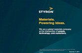 Materials. Powering Ideas.€¦ · Engineering Resins, MAGNUM™ ABS Resins, VELVEX™ Reinforced Elastomers, and INSPIRE™ Performance Polymers. These resins enable us to provide