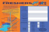 Welcome to our Freshers Fair 2019!… · • Times and further details for Freshers and Refreshers Fairs will be conirmed a minimum of one week before the events. All stallholders