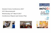Student Voice Conference 2017 AFC Bournemouth Wednesday ... · Overview The 2017 Student Voice Conference took place on Wednesday 15th March at AFC Bournemouth. Over 100 students
