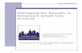 Managing for Results in - Council of the Great City Schools … · Performance Measurement & Benchmarking for K12 Operations October 2010 Page i To the Members of the Great City Schools—