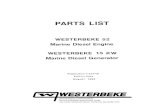 WESTERBEKE 52 Marine Diesel Engine WESTERBEKE 15 KW 15.0 WM… · PARTS LIST WESTERBEKE 52 Marine Diesel Engine WESTERBEKE 15 KW Marine Diesel Generator Publication # 32416 Edition