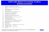 MATLAB Signal Processing Toolbox Inhaltsverzeichnis€¦ · MATLAB Signal Processing Toolbox Inhaltsverzeichnis 0 Signal Processing Toolbox 1 Was ist Digitale Signalverarbeitung?