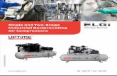 Single and Two-Stage Industrial Reciprocating Air Compressors … · ELGi’s two stage high volume compressor is meticulously designed with cutting-edge technology proven around