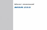 MSR 255 - DE MSR Datenlogger · Instructions 2 Setup Reader Viewer Online Table of contents User manual. .. . .1 Important notes regarding this user manual.. . .5 Safety instructions