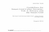 Guidelines for Smart Grid Cyber Security: Vol. 2, Privacy ... · Version 1.0 (V1.0) of NIST Interagency Report (NISTIR) 7628, Guidelines for Smart Grid Cyber Security, is the Smart