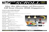 May the Blessings of Passover Fill Your Home With …... | 913-647-7279 April 2016 Vol. 86, No. 8 April 2016 Adar II - Nisan 5776 May the Blessings of Passover Fill Your Home With