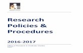 Research Policies & Procedures...1 1. General Principles 1.1. Purpose This chapter outlines the policies and procedures governing research sponsored and conducted in collaboration