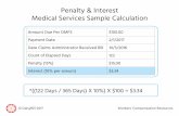 Payment Date 2/1/2017 Date Claims Administrator Received ... Penalty and Interest Medical Services.pdfPenalty & Interest Medical Services Sample Calculation *((122 Days / 365 Days)