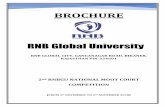 RNB Global University · 2018-09-19 · 2nd RNBGU National Moot Court Competition, 2018 3 INVITATION Dear Sir/Madam Subject: ndInvitation to participate in 2 RNBGU National Moot Court