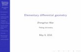 Elementary differential geometry - PKUbicmr.pku.edu.cn/~dongbin/Conferences/Mini-Course-IG/...Geometry, is cited by most works of the relatively young eld due to its broad coverage