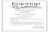 SHIRE OF KOJONUP...2017/11/14  · Shire of Kojonup – Ordinary Council Meeting – Agenda – 14 November 2017 AGENDA FOR THE COUNCIL MEETING TO BE HELD ON 14 NOVEMBER 2017 TABLE