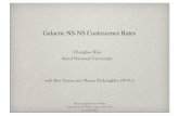Galactic NS-NS Coalescence Ratesaspen13.phys.Wvu.edu/aspen_talks/ckim_nsnsrates.pdfKalogera, CK, et al. (2004) The LSC-Virgo “rates” paper (Abadie et al. 2010) Galactic NS-NS merger