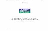 Weekly List of Valid Planning Applications · Weekly Planning list for 15 June 2018 Page 1 Argyll and Bute Council Planning Weekly List of Valid Planning Applications Week ending