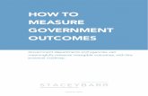 How to Measure Government Outcomes - Stacey Barr · 2019-08-20 · Sales on 7.30 following his final re-election. ... government outcomes can’t be measured as frequently as sales