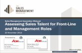 Sales Management Association Webcast Assessing …...About The Sales Management Association A global, cross-industry professional association for sales operations and sales management.