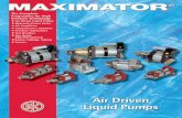 The Complete Programme for High Pressure Technology 1 · MAXIMATOR high efficiency pumps are ideal for a broad variety of oil, water and chemical applications. MAXIMATOR pumps are