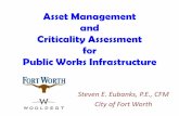 Asset Management and Criticality Assessment for Public ...Asset Management and Criticality Assessment for Public Works Infrastructure Steven E. Eubanks, P.E., CFM City of Fort Worth