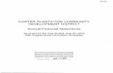 Carter Plantation Community Development Districtapp1.lla.la.gov/PublicReports.nsf/6400C83F7697B... · CARTER PLANTATION COMMUNITY DEVELOPMENT DISTRICT Annual Financial Statements