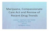 Marijuana, Compassionate Care Act and Review of …...Chemical substance that crosses the blood–brain barrier and acts primarily upon the central nervous system where it affects