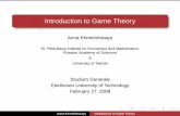 Introduction to Game Theory - Universiteit Twentekhmelnitskayaab/_private/2008.02… · Game Theory Game theory (GT) is a theory of rational behavior of people with nonidentical interests.