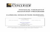 Clinical Education Manual - Weatherford CollegeCLINICAL EDUCATION MANUAL Revised 8/13/2019 Weatherford College is an Equal Opportunity Institution that provides educational and employment
