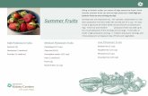 Summer Fruits - Northwest Kidney Centers...A winning recipe from the 2008 Food for the Soul Recipe Contest Makes 4 servings Ready in: 15 minutes Ingredients Salad: 1 small head bibb