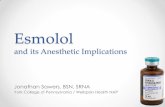 Esmolol - SOFA Foundation · 2019-11-26 · Theories Behind the Mechanism of Action 1. ... local NE release in response to pneumoperitoneum • Beta-blockers reduce intra-operative