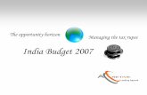 India Budget 2007 - accretiveglobal.comaccretiveglobal.com/budget/Accretive-Communique... · infrastructure development, development of hotels/convention centres in wake of the Commonwealth
