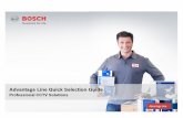 Advantage Line Quick Selection Guide - Bosch Security and ...resource.boschsecurity.com/documents/Quick... · Environment Operating Temperature-10° to 50° C Power — — microSDHC